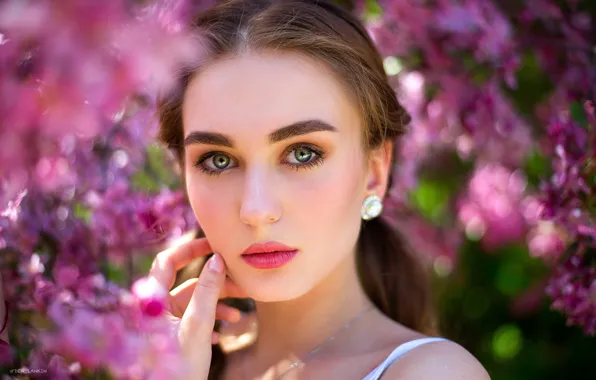 Look, girl, face, portrait, makeup, Denis Lankin