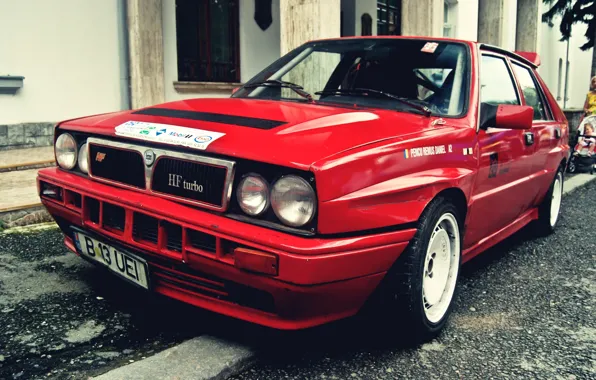 Picture turbo, red, Lancia Delta HF Integral