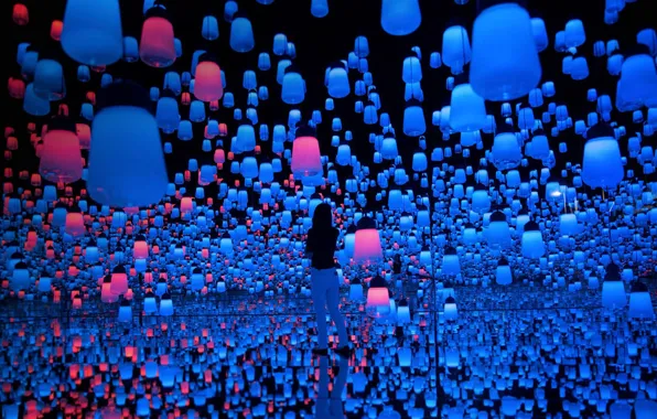 Japan, Tokyo, lanterns, Mori Building Digital Art Museum