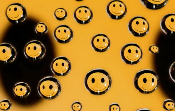 Drops, smile, background