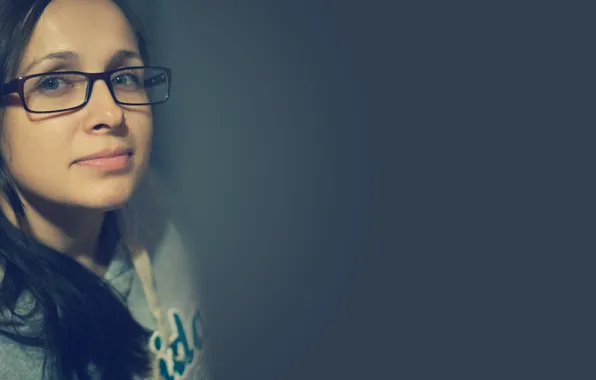 Girl, Glasses, Eyes, Background, Sasha, Sasha