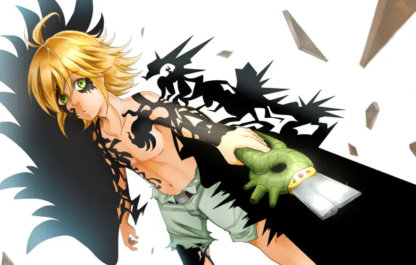 Picture sword, guy, anime, art, Meliodas, Nanatsu no Taizai, Nanatsu no Taizai - The Seven Deadly …