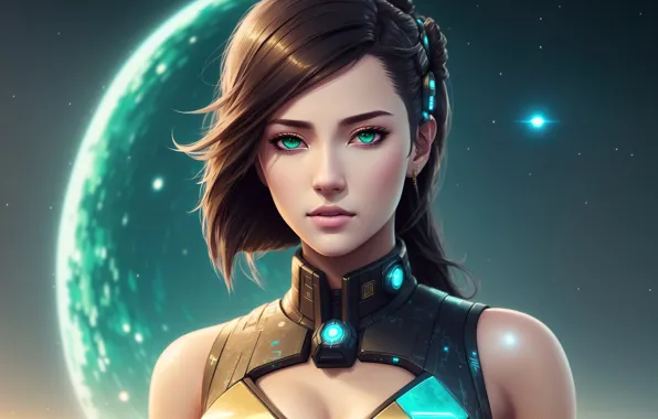 Girl, fantasy, art, cyberpunk, digital art, fantasy art, fantasy girl, Stable Diffusion