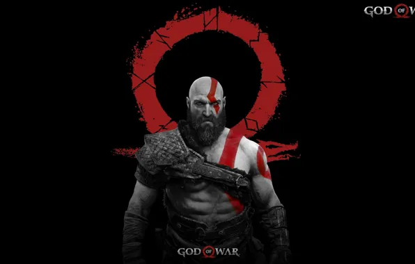 Logo, demigod, armor, Kratos, God of War, general, Spartan, angry