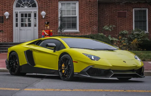 Picture lamborghini, yellow, anniversary, aventador, lp700-4, 50th