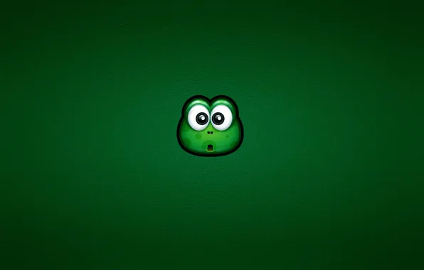 Look, green, frog, surprise, minimalism, green