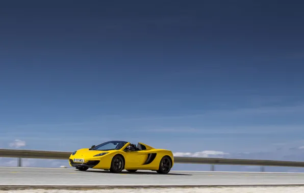 Yellow, movement, spider, McLaren, Mclaren MP4-12C