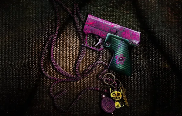 Picture the storm, game, gun, weapons, pink, children, the fire, art
