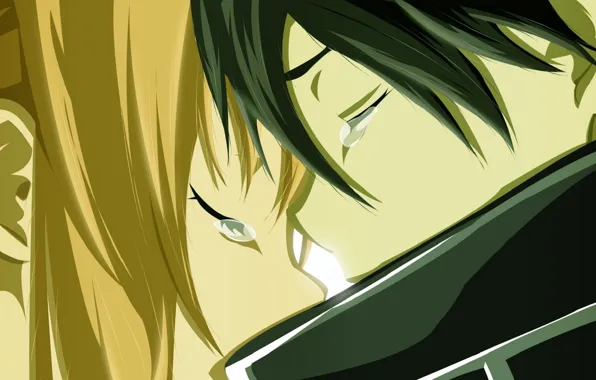 Anime, tears, Sword art online, Sword Art Online, Asuna, Kirito