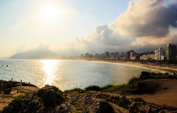 Beach, home, morning, Brazil, Rio De Janeiro