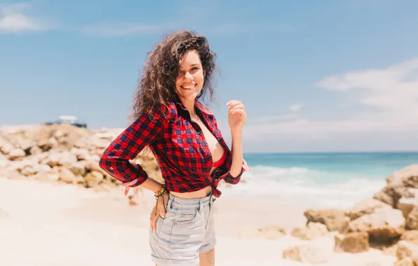 Girl, hot, happy, fashion, coast, fun, holiday, happiness