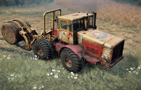 HDR, Flower, Rain, Game, Field, Tractor, UHD, Xbox One X