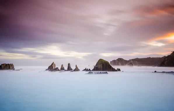 Picture landscape, Asturias, seaescape