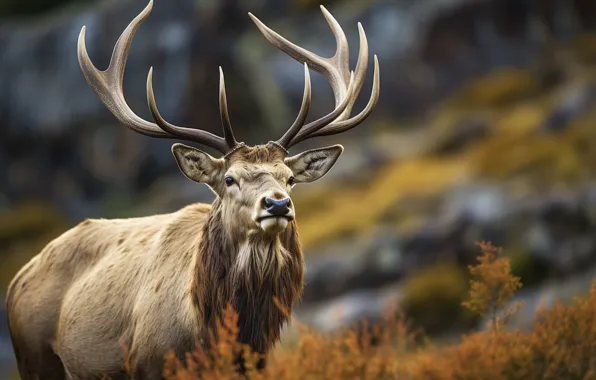 Look, face, nature, pose, deer, AI art, neural network