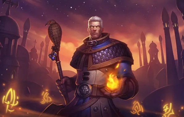 Picture Hearthstone, Hearthstone, Khadgar, skin MAG, Khadgar, new mage skin