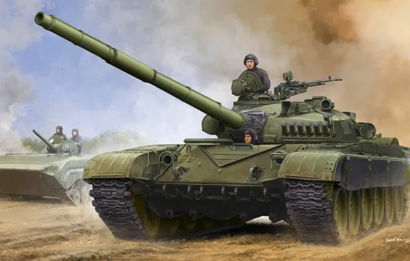 Tank, USSR, Soviet, T-72, THE T-72A, BMP-1, the second generation, Tankers