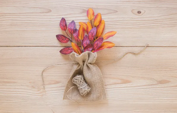 Autumn, leaves, bouquet, wood, Autumn, beautiful, decor, Decoration