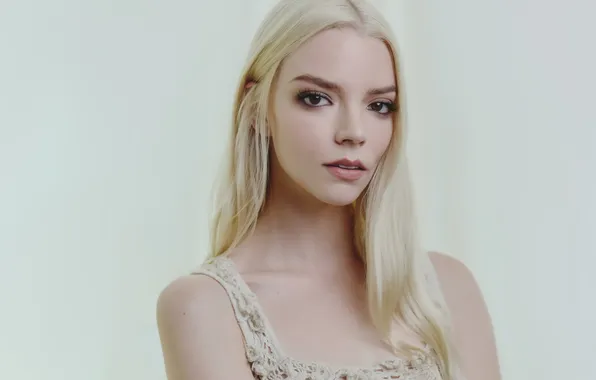 Picture background, model, portrait, actress, blonde, beauty, Anya Taylor-Joy, Anya Taylor-Joy