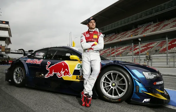 Asphalt, Audi, costume, drives, Green, racer, DTM, red bull