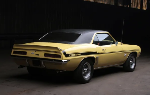 Background, Chevrolet, 1969, Camaro, Chevrolet, Camaro, rear view, Muscle car
