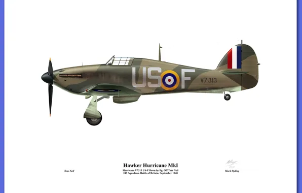 Picture WW2, WWII, 151 squadron hurricane
