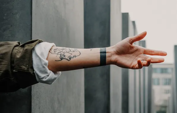 Picture background, hands, tattoo