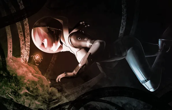 Picture darkness, fiction, glow, the suit, suit