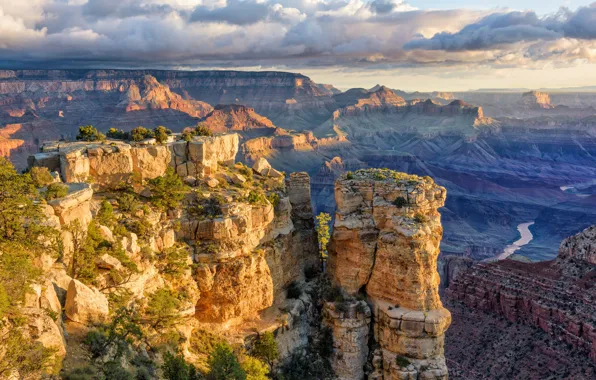 Picture rocks, canyon, AZ, USA, Grand Canyon