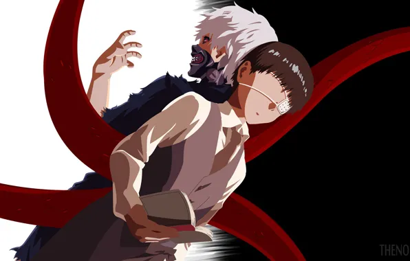 Ken Kaneki Wallpaper 4K, Minimalist, Tokyo Ghoul