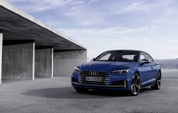 The sky, blue, Audi, coupe, Audi A5, Coupe, Audi S5, 2019