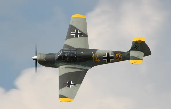 Picture Messerschmitt, single-engine, monoplane, "Typhoon", messenger, Bf.108, Taifun