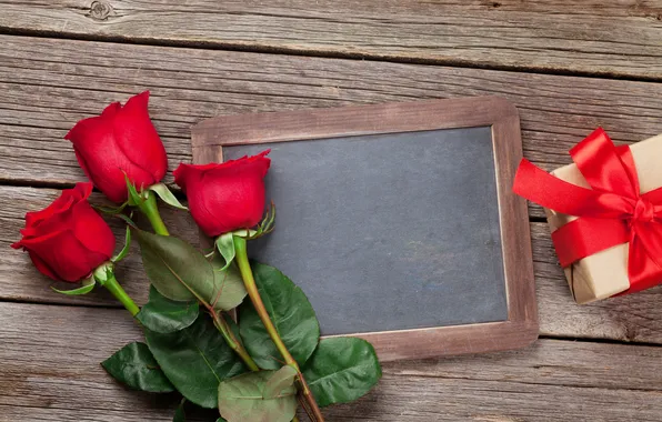 Love, flowers, gift, romance, roses, Board, love, happy