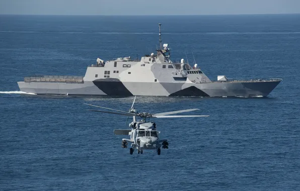 The ocean, helicopter, Frigate, HH-60G, Pave Hawk, type "Lafayette"