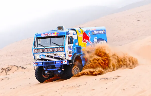 Sand, Blue, Sport, Race, Master, Russia, Dakar, Rally