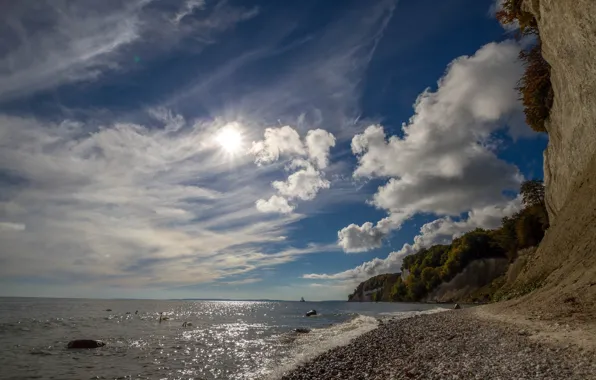 Sea, the sky, clouds, landscape, nature, open, coast, beauty