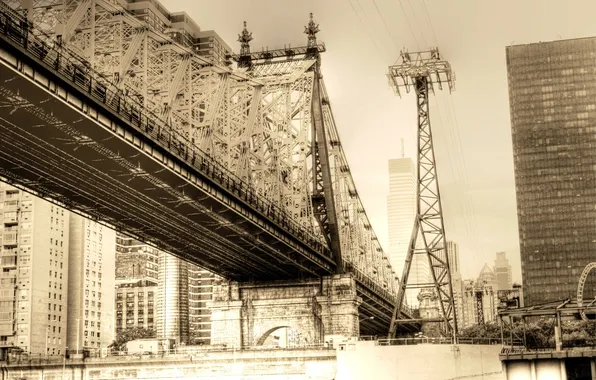 Picture the city, building, New York, Manhattan, Manhattan, New York City, the Queensboro bridge, Queensboro Bridge