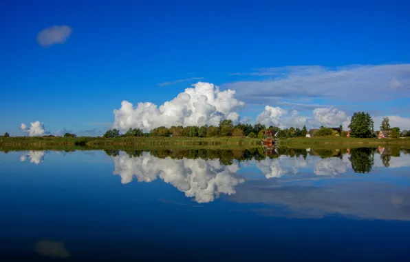 Clouds, reflection, Germany, Laguna, Germany, The Baltic sea, Baltic Sea