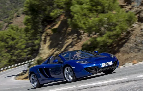 Picture blue, spider, spider, McLaren, Mclaren MP4-12C, MP4-12C