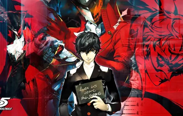 Picture plate, guy, art, shin megami tensei, protagonist, Person 5