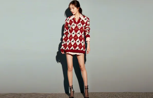 Dress, legs, woman, young, beautiful, model, high heels, Mi Yang