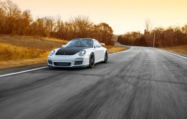 Picture road, white, 911, Porsche, before, white, sports car, Porsche