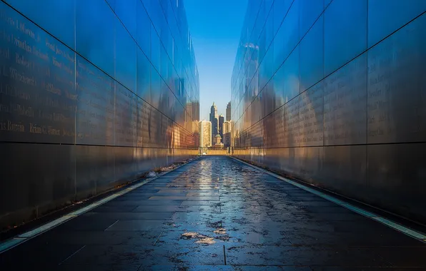 Picture horizon, Manhattan, memorial, New Jersey, United States, Frederic Schwartz, the Hudson river, Jessica Jamroz