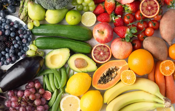 Picture fruits, variety, cut fruits