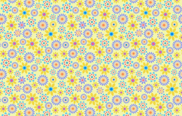 Circles, flowers, pattern