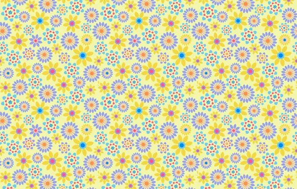 Picture circles, flowers, pattern