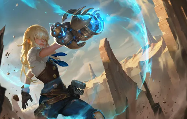 Girl, weapons, magic, fantasy, Legends of Runeterra