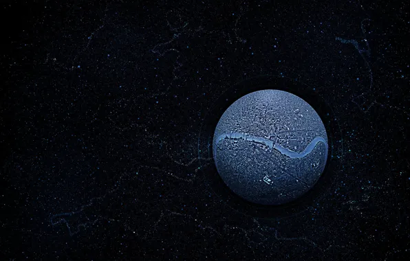 City, Space, Black