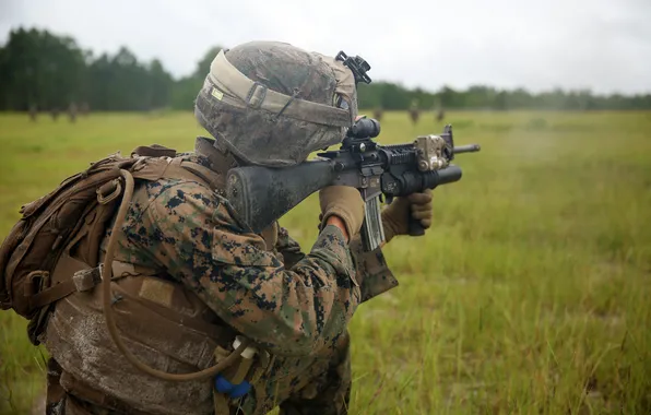 Soldiers, United States Marine Corps, M16A4