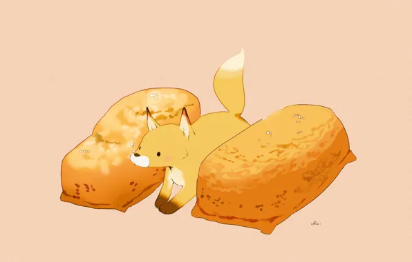 Picture pink background, cakes, cakes, Fox, Fox tail, by drawing chisanne