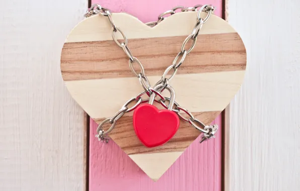 Castle, heart, chain